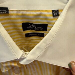 Steven Land Yellow Striped Shirt